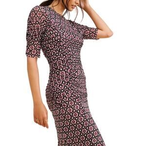 Free People Women’s Briella Floral Side Slit Bodycon Dress Size Medium – NWT
